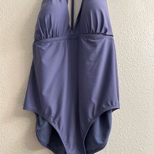 Elegant Women's One Piece Swimsuit in Purple
